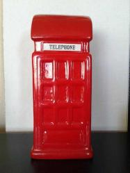PORSELEN İNGİLİZ TELEFON KULUBESİ KUMBARA. (BÜYÜK BOY)