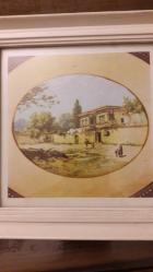 Eski İstanbul Resmi . Baskı Resim Ebat:18 ×19 cm. Orjinal çerçevesinde