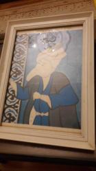 YA HAZRETİ MEVLANA - TEMSİLİ BASKI RESMİ - Orjinal  çerçevesinde Ebat:28 ×21 cm.