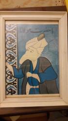 YA HAZRETİ MEVLANA - TEMSİLİ BASKI RESMİ - Orjinal  çerçevesinde Ebat:28 ×21 cm.