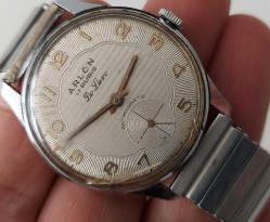 İSVİÇRE ARLON 17 RUBIS MARKA ORİJİNAL HARİKA KURMALI YAYLI KORDON KOL SAATİ HH2BB3