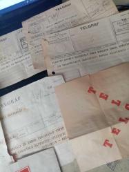 1930-1945 arası Ankara-Eskişehir-İstanbul, Askeri, ticari  telgraf lotu nadir 8 adet