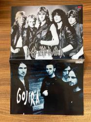 Clockwork Orange - Stanley Kubrick / Def Leppard - Gojira Poster / lamine kaplı A3 ebadında poster