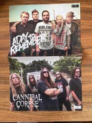 Mastodon / A Day To Remember - Cannibal Corpse / lamine kaplı A3 ebadında poster