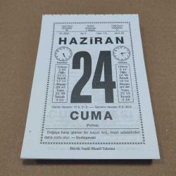 Efemera - 24 haziran 2022 takvim yaprağı (büyük saatli maarif takvimi) - kitantik - kitaLog