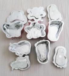 6 Adet Kapaklı Porselen Kutu - Porselen Takı - Saklama Kutusu