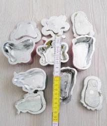 6 Adet Kapaklı Porselen Kutu - Porselen Takı - Saklama Kutusu