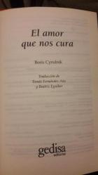 El Amor Que Nos Cura (Psicologia