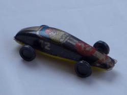 Antika Teneke Oyuncak Yarış Arabası