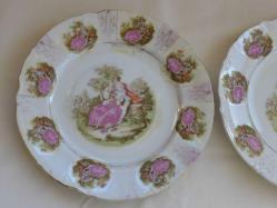 Vintage Fragonard Desen Fine Porselen 2 Adet Tabak