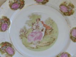 Vintage Fragonard Desen Fine Porselen 2 Adet Tabak