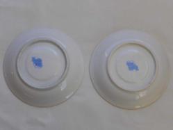 Vintage 2 Adet Kadın Portreli Porselen Tabak