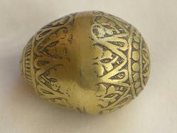 Eski Pirinç Yumurta, Vintage İşlemeli Pirinç Yumurta, Pirinç Paskalya Yumurtası