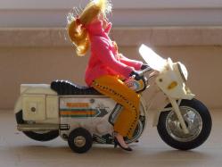 Antika Teneke Oyuncak Motosiklet