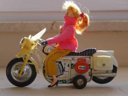 Antika Teneke Oyuncak Motosiklet