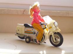 Antika Teneke Oyuncak Motosiklet