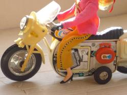Antika Teneke Oyuncak Motosiklet
