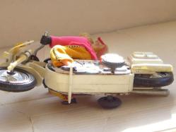 Antika Teneke Oyuncak Motosiklet