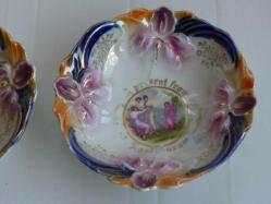 Vintage Fragonard Desen 2 Adet Porselen Kase