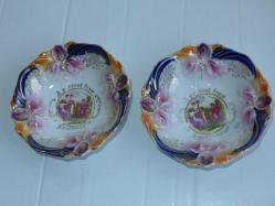 Vintage Fragonard Desen 2 Adet Porselen Kase