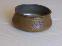 Bronz İşlemeli Badya Antika Bronz Obje, Tas