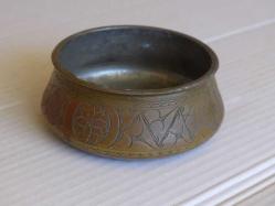 Bronz İşlemeli Badya Antika Bronz Obje, Tas