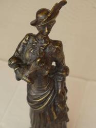 Vintage Bronz Kadın Heykeli