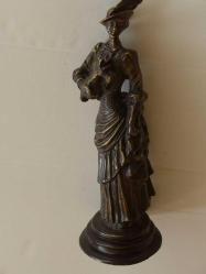 Vintage Bronz Kadın Heykeli