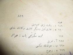 OSMANLICA KİTAP 716 SAYFA BÜYÜK BOY NOKSANSIZ TEMİZ OKUNAKLI