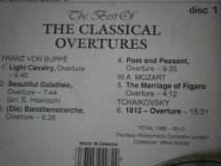 THE BEST OF THE CLASSİCAL OVERTURES İLK BASKI YABANCI MÜZİK CD ÇİZİKSİZ TEMİZ 2 ADET