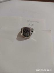 AY YILDIZ IYI TASARIM GÜMÜŞ KAPLAMA SIFIR 28 NUMARA ERKEK YÜZÜK