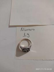 AY YILDIZ IYI TASARIM GÜMÜŞ KAPLAMA SIFIR 19 NUMARA ERKEK YÜZÜK