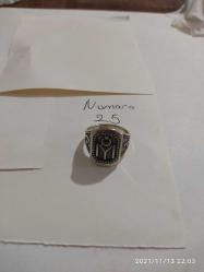 AY YILDIZ IYI TASARIM GÜMÜŞ KAPLAMA SIFIR 25 NUMARA ERKEK YÜZÜK