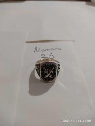 ZÜLFİKAR TASARIM GÜMÜŞ KAPLAMA SIFIR 25 NUMARA ERKEK YÜZÜK