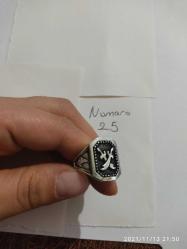 ZÜLFİKAR TASARIM GÜMÜŞ KAPLAMA SIFIR 25 NUMARA ERKEK YÜZÜK