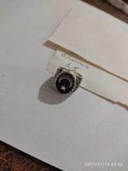 AY YILDIZLI-TASARIM GÜMÜŞ KAPLAMA SIFIR 18 NUMARA ERKEK YÜZÜK