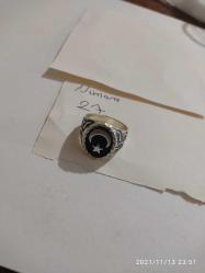 AY YILDIZLI TASARIM GÜMÜŞ KAPLAMA SIFIR 27 NUMARA ERKEK YÜZÜK