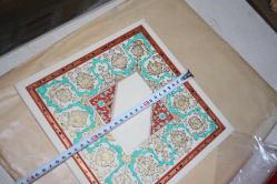 MUHTEŞEM-.BAKINIZ.TEZHİP SANATI EL YAPIMI ÇERÇEVELİK ESER (CAM ÖNÜ RAF ÜSTÜ