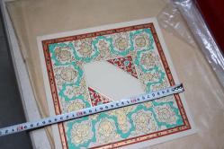 MUHTEŞEM-.BAKINIZ.TEZHİP SANATI EL YAPIMI ÇERÇEVELİK ESER (CAM ÖNÜ RAF ÜSTÜ