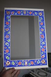 LOT.20 » PASPARTU.... TEZHİP SANATI EL YAPIMI ÇERÇEVELİK PASPARTU ( CAM ÖNÜ RAF ÜSTÜ