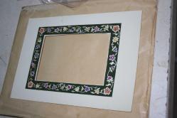 LOT.19 » PASPARTU TEZHİP SANATI EL YAPIMI ÇERÇEVELİK PASPARTU ( CAM ÖNÜ RAF ÜSTÜ