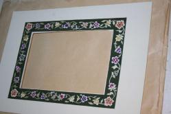 PASPARTU TEZHİP SANATI EL YAPIMI ÇERÇEVELİK PASPARTU ( CAM ÖNÜ RAF ÜSTÜ