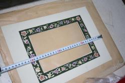 PASPARTU TEZHİP SANATI EL YAPIMI ÇERÇEVELİK PASPARTU ( CAM ÖNÜ RAF ÜSTÜ