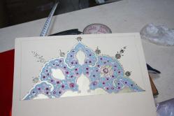 ORJINAL TEZHİP SANATI EL YAPIMI ÇERÇEVELİK ESER (CAM ÖNÜ RAF ÜSTÜ