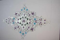 ÇERÇEVELİK ORJINAL TEZHİP SANATI EL YAPIMI ESER (CAM ÖNÜ RAF ÜSTÜ