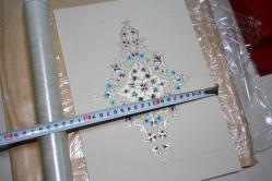 ÇERÇEVELİK ORJINAL TEZHİP SANATI EL YAPIMI ESER (CAM ÖNÜ RAF ÜSTÜ