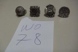 OSMANLI TARZI ALPAKA YÜZÜK LOTU 4 ADET ELYAPIMI SÜPER YÜZÜKLER DETAY RESİMLERDE VAR ( İ11 KASA NO 7