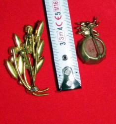 örümcek+buğday başağı-BROŞU-KOLLEKSİYONLUK 2 tane BROŞ (ORHAN KOL3NO 113)