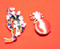 örümcek+buğday başağı-BROŞU-KOLLEKSİYONLUK 2 tane BROŞ (ORHAN KOL3NO 113)