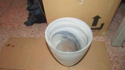 MERMER .GÖRÜNÜMLÜ CAM VAZO 23 CM BOY AĞIZ GENİŞLİĞİ 19 CM (ANTİK RAF